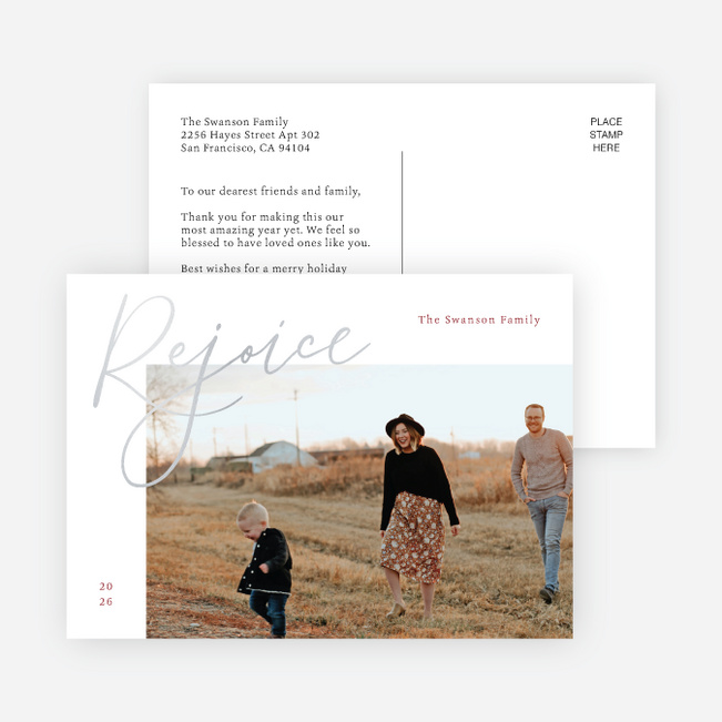 Let Us Rejoice Christmas Cards - Gray