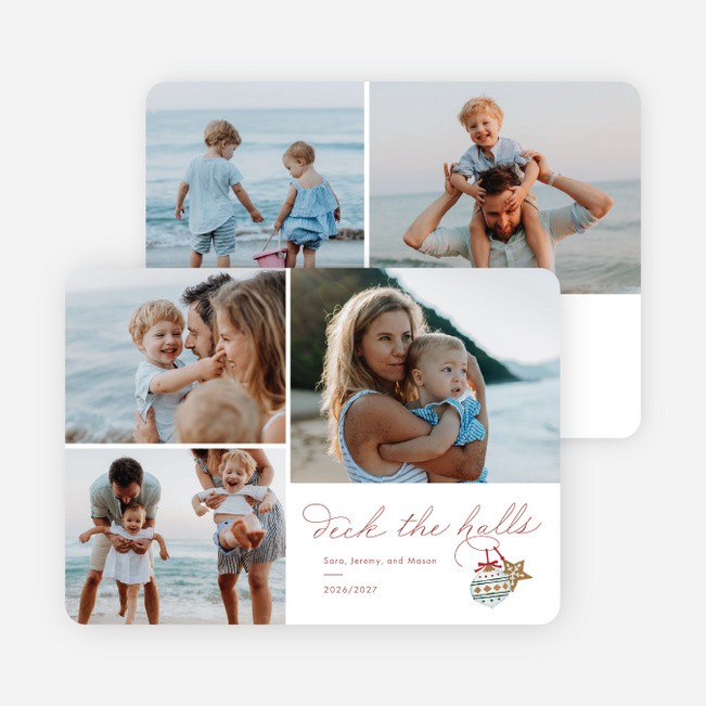 Special Decoration Christmas Cards - Red