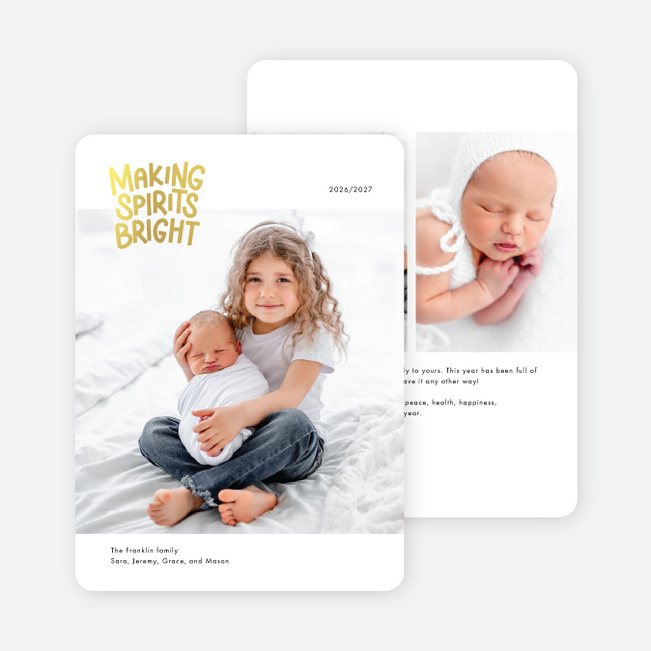 Spirited Greetings Holiday Cards and Invitations - Yellow