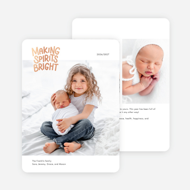 Spirited Greetings Holiday Cards and Invitations - Pink