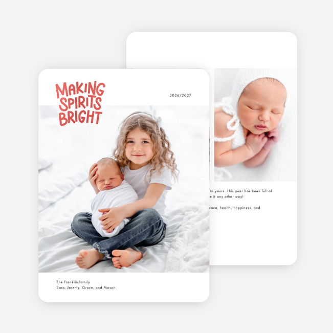 Spirited Greetings Holiday Cards and Invitations - Red