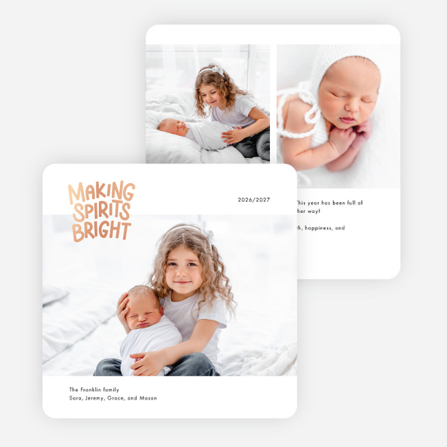 Spirited Greetings Holiday Cards and Invitations - Pink