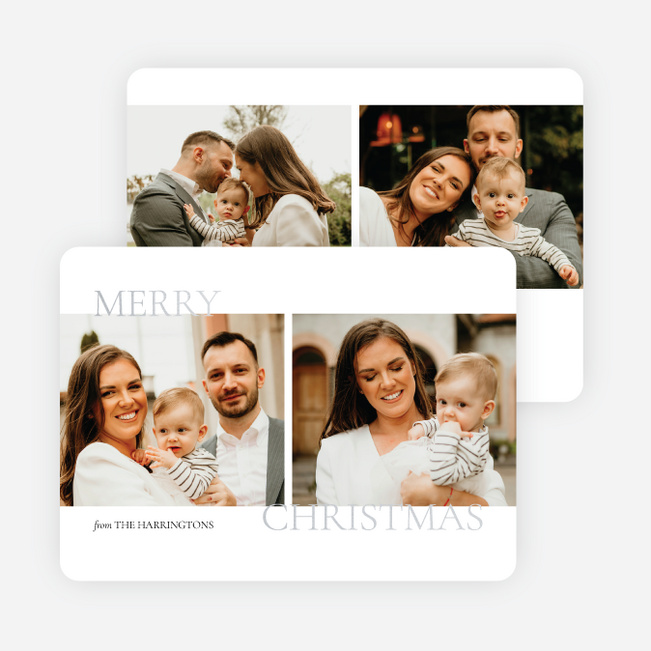 Subtle Greeting Christmas Cards - Gray
