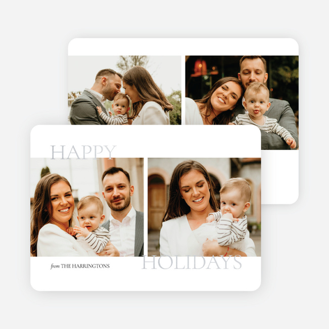 Subtle Greeting Holiday Cards and Invitations - Gray