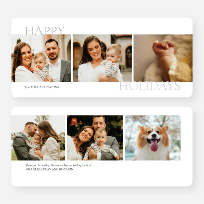 Subtle Greeting Holiday Cards and Invitations - Gray