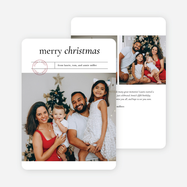 Touch of Rustic Christmas Cards - White