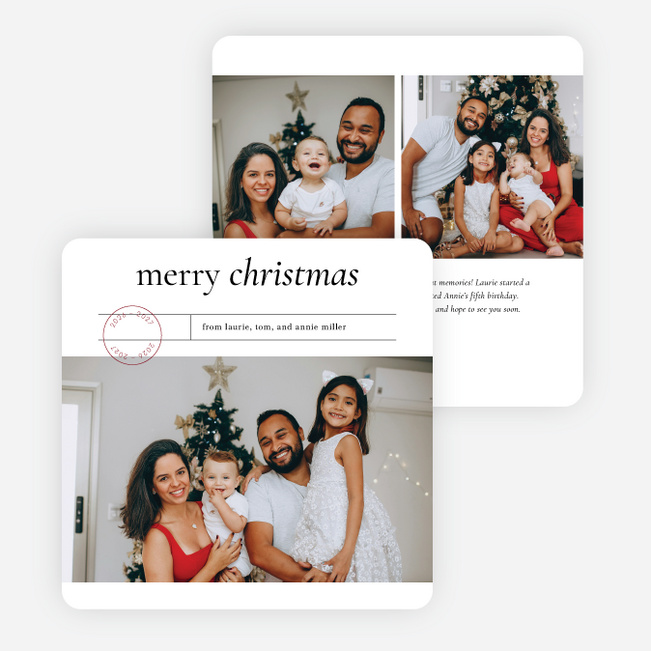 Touch of Rustic Christmas Cards - White