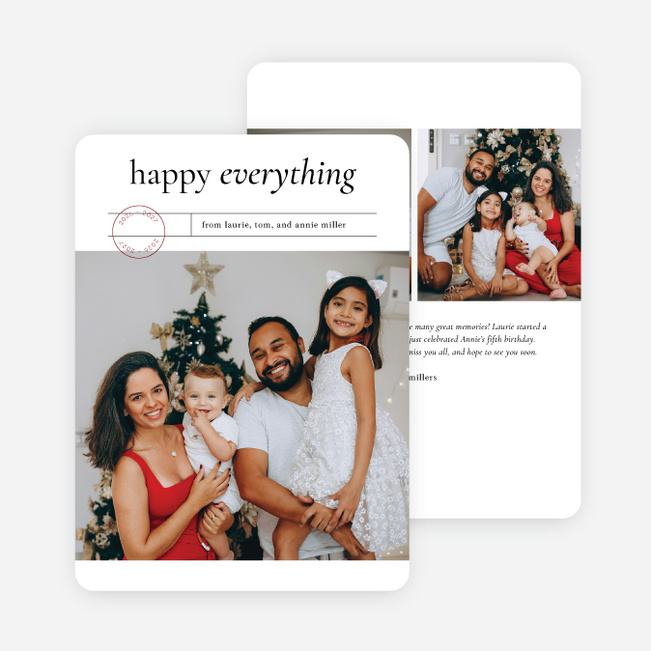 Touch of Rustic Holiday Cards and Invitations - White