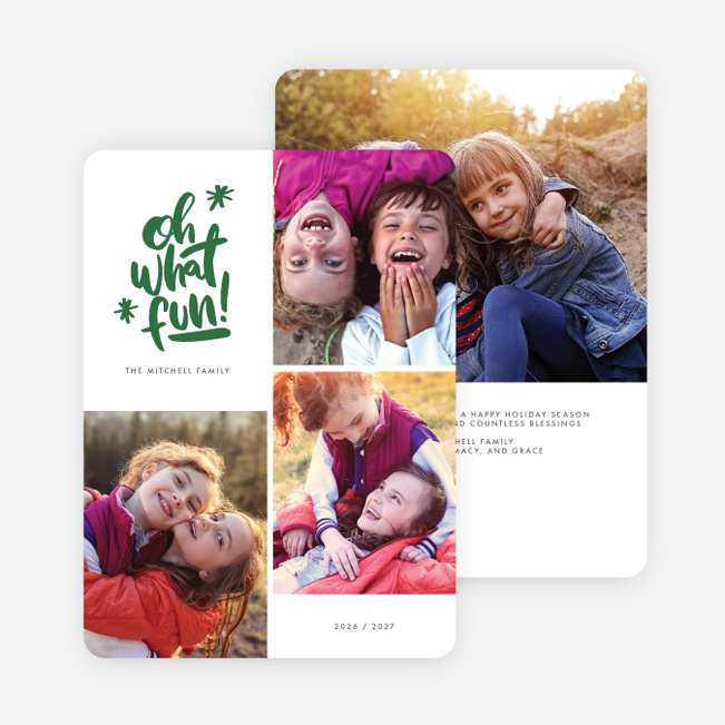 Warm Wishes Christmas Cards - Green
