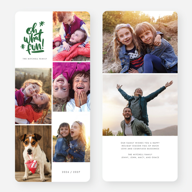 Warm Wishes Christmas Cards - Green