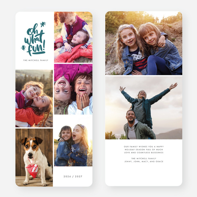 Warm Wishes Christmas Cards - Blue