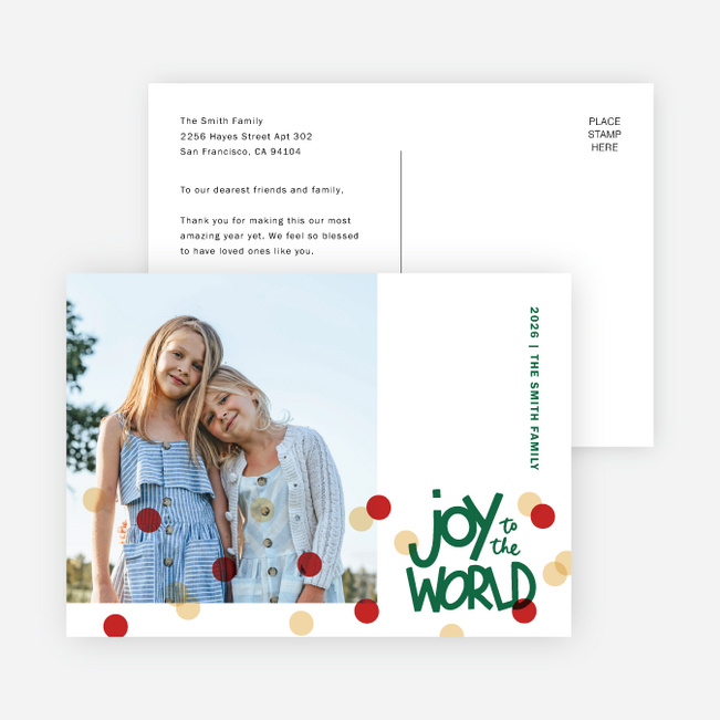 Joyous Polka Dots Holiday Cards and Invitations - Multi