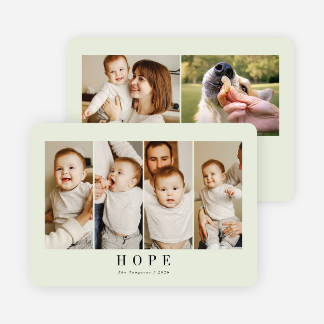 Snap Sequence Holiday Cards and Invitations - Green