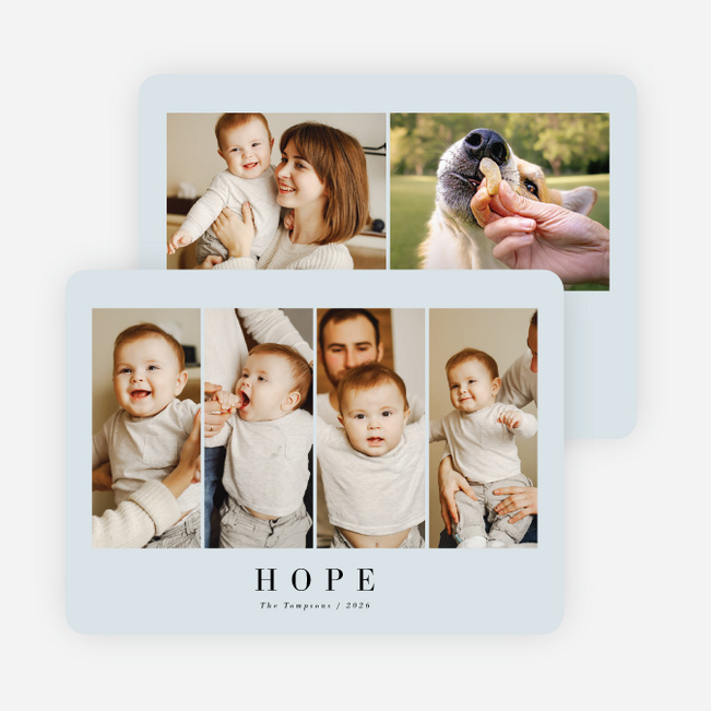 Snap Sequence Holiday Cards and Invitations - Blue