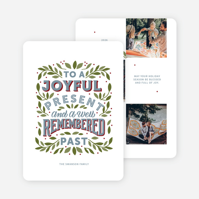 Well Remembered Holiday Cards and Invitations - Blue