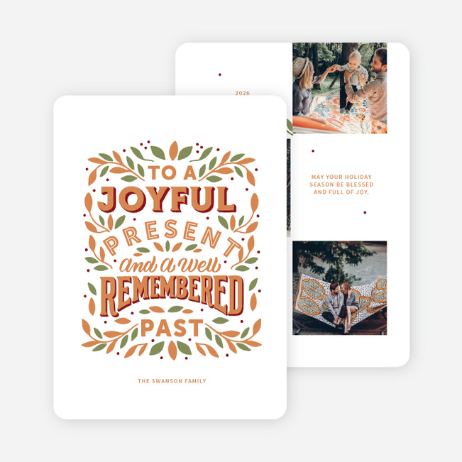 Well Remembered Holiday Cards and Invitations - Orange