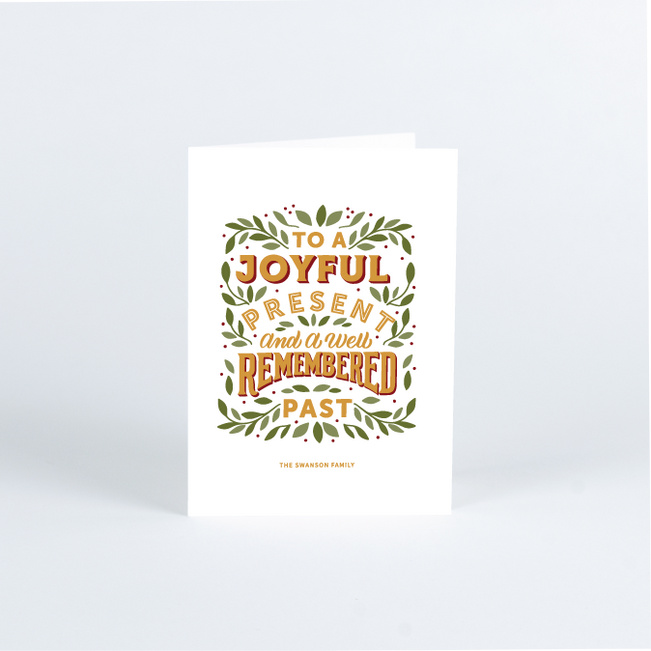 Well Remembered Holiday Cards and Invitations - Yellow