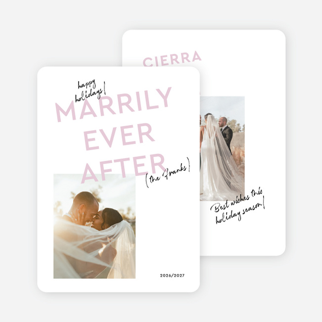 Festively Ever After Holiday Cards and Invitations - Purple