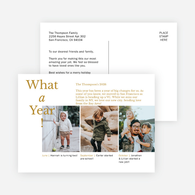 Happy Flashback Holiday Cards and Invitations - Yellow