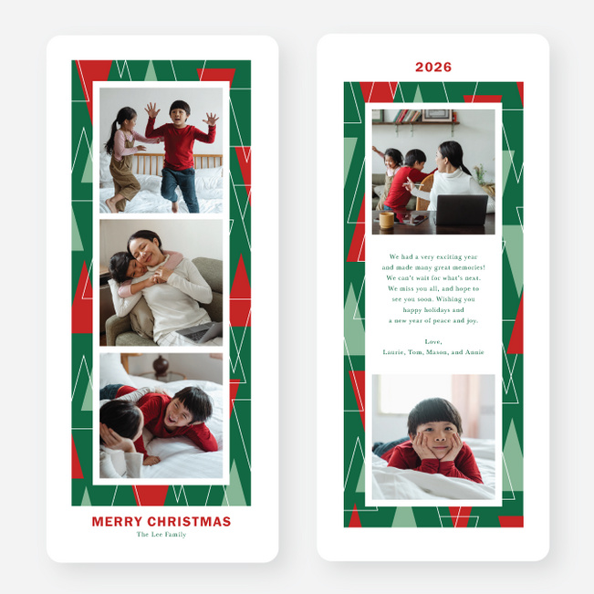 Tree Pattern Christmas Cards - Multi