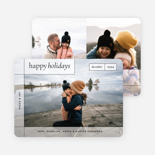 Behind the Sparkle Holiday Cards and Invitations - White
