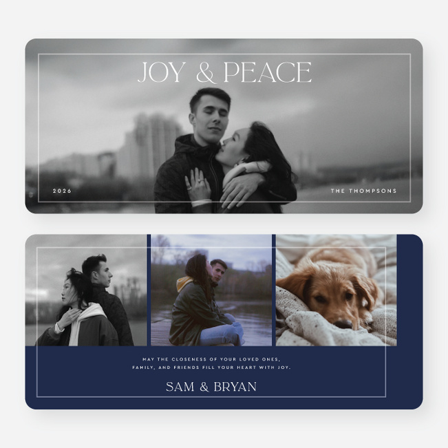 Bound by Light Holiday Cards and Invitations - Blue