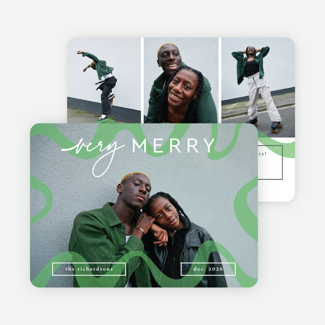 Flow State Holiday Cards and Invitations - Green
