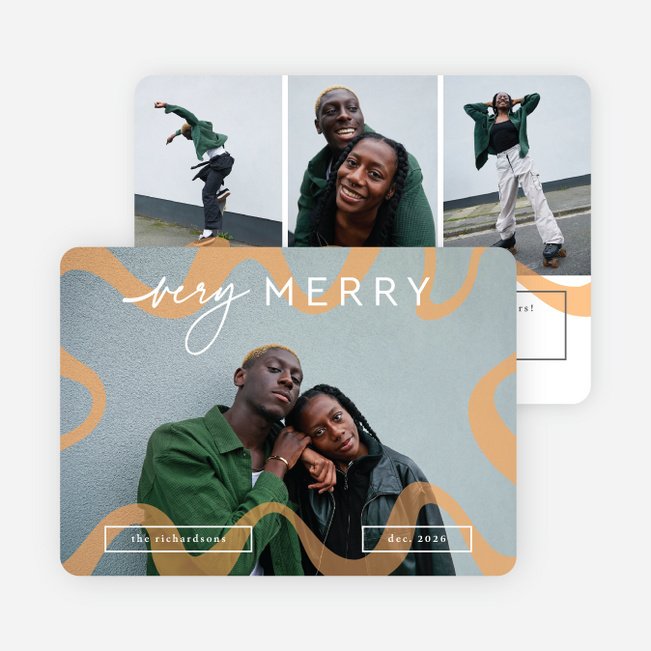 Flow State Holiday Cards and Invitations - Orange