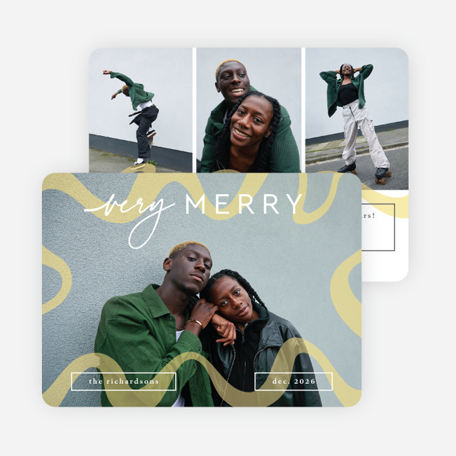 Flow State Holiday Cards and Invitations - Yellow