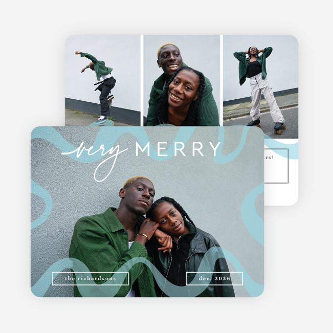 Flow State Holiday Cards and Invitations - Blue