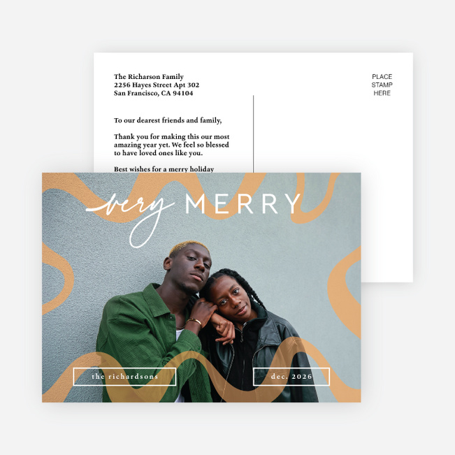 Flow State Holiday Cards and Invitations - Orange