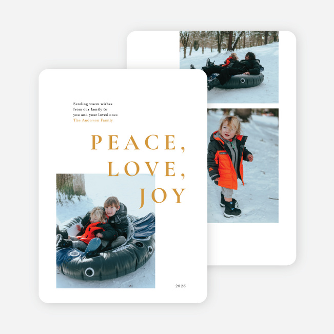 Minimalist Fun Holiday Cards and Invitations - Yellow