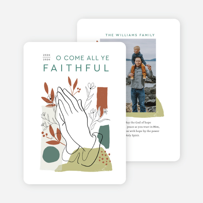 Praying Hands Christmas Cards - Multi