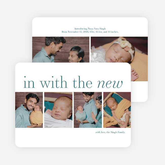 Collected Look Holiday Cards and Invitations - Blue