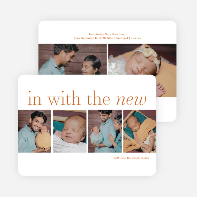 Collected Look Holiday Cards and Invitations - Orange