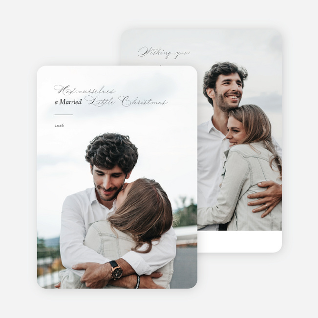 Marvelously Married Christmas Cards - Black