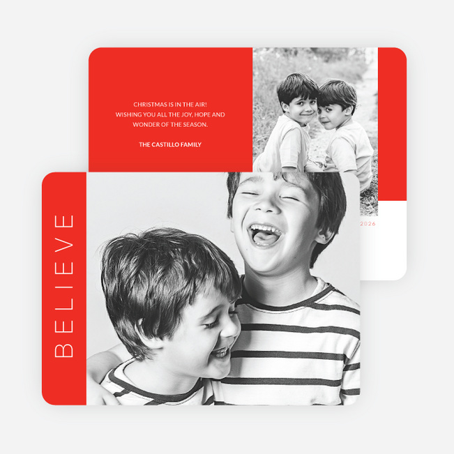 Stripes of Color Holiday Cards - Red