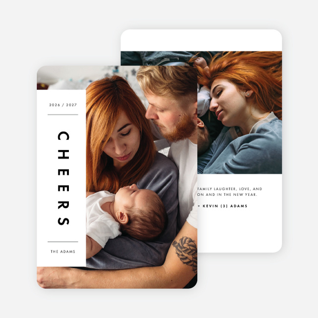 Bold Labels Holiday Cards - Black