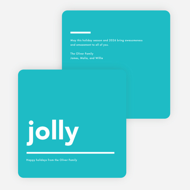 Jolly Lines Holiday Cards - Blue