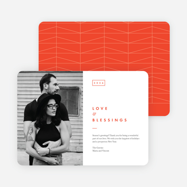 Love Graph Holiday Cards - Red