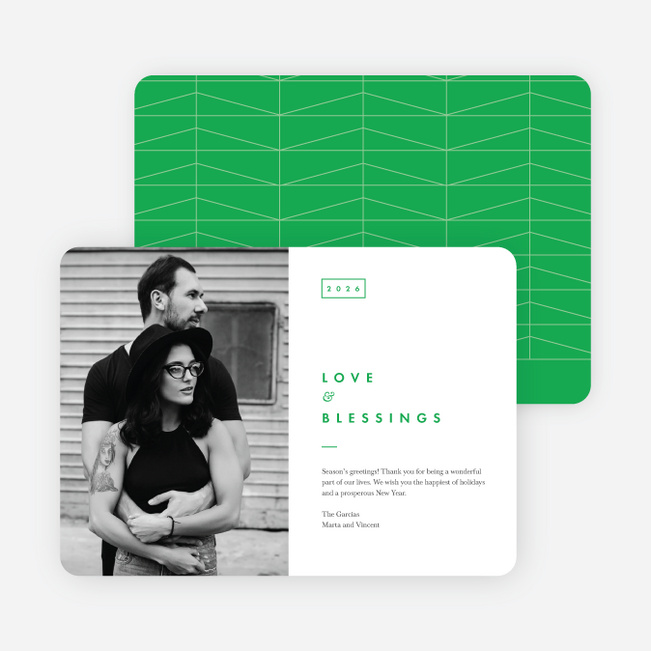 Love Graph Holiday Cards - Green