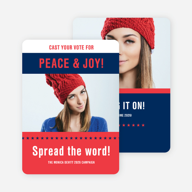Vote Now Holiday Cards - Red