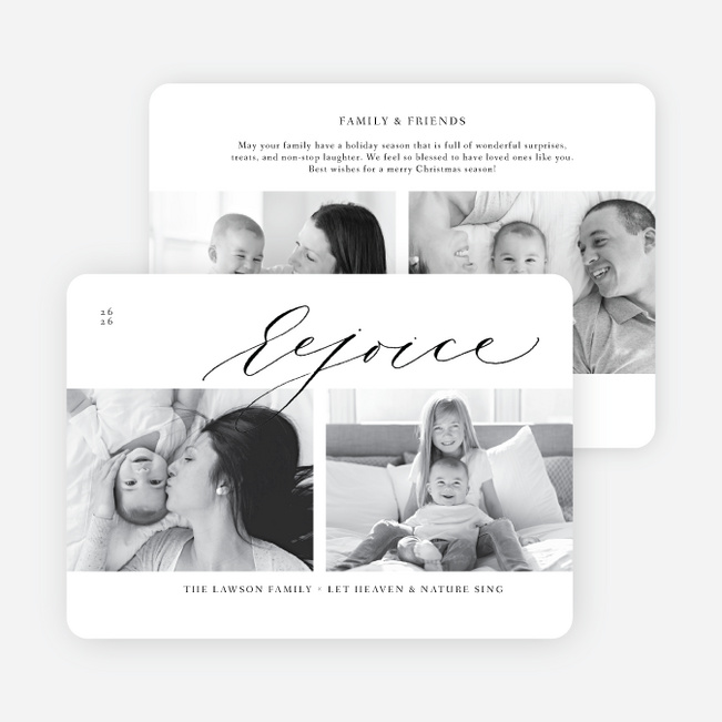 Hearts Rejoice Christmas Cards - White