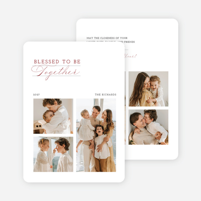Annual Collective New Year Cards and Invitations - White