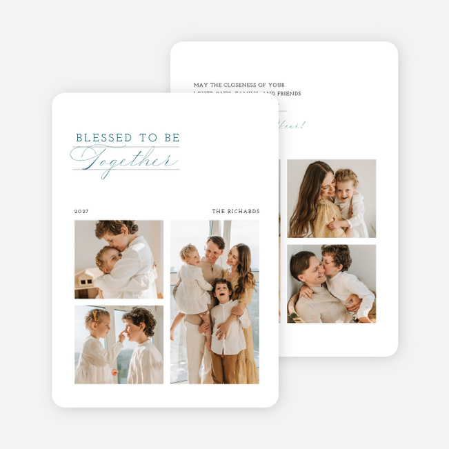 Annual Collective New Year Cards and Invitations - Blue