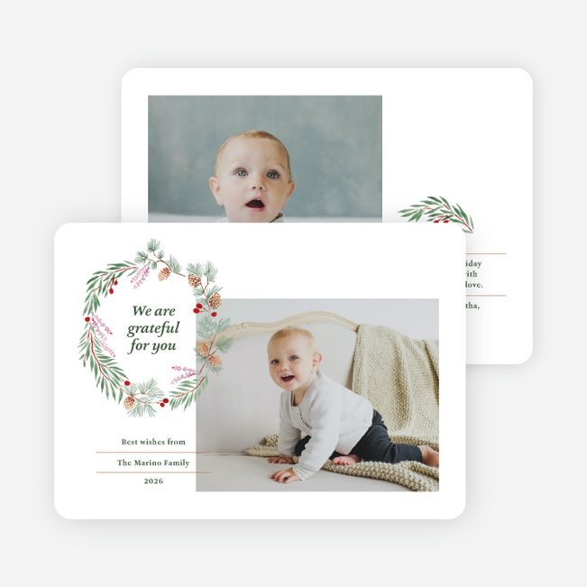 Berry Grateful Holiday Cards and Invitations - Multi