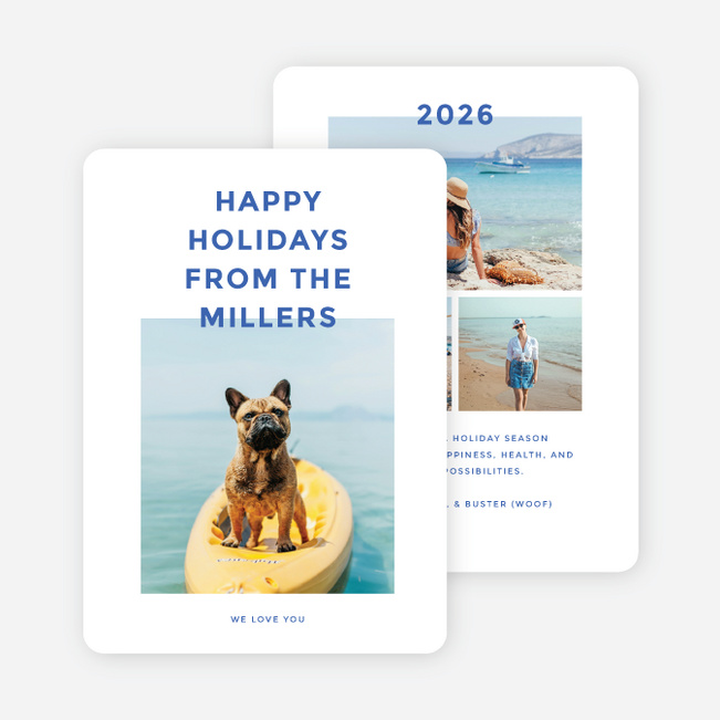 Clean Slate Holiday Cards and Invitations - Blue