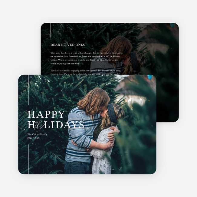 Low-Key Celebrations Holiday Cards and Invitations - White