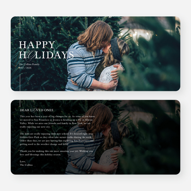 Low-Key Celebrations Holiday Cards and Invitations - White