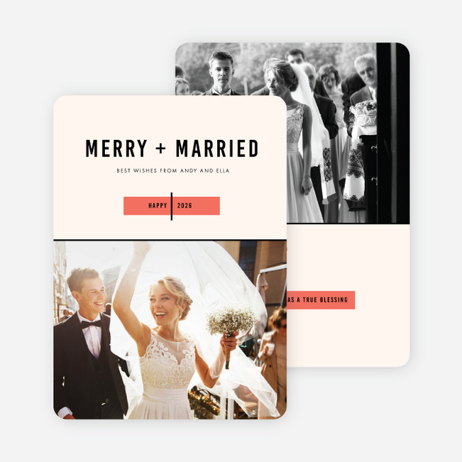 Wedding Bliss Holiday Cards - Red